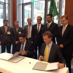 خلال حفل التوقيع مذكرة تأسيس مجلس الأعمال السعودي الإلماني في برلين