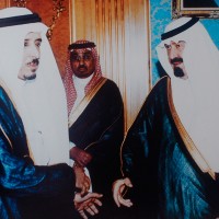 With the Custodian of the Holy Mosques Late King Abdullah  Bin Abdul Aziz Al-Saud