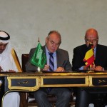 With a Belgium delegation during signing an agreement 